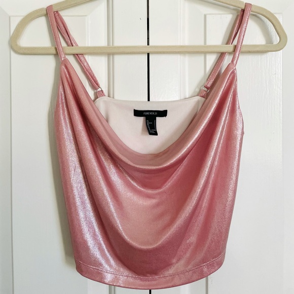 💕FOREVER 21 PINK FLOWY TOP💕 - Picture 3 of 4